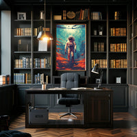 Astronaut in Cosmic Waters Poster