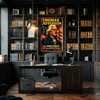 Thomas Jefferson Third President Poster Wall Art Decor