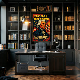 Thomas Jefferson Third President Poster Wall Art Decor