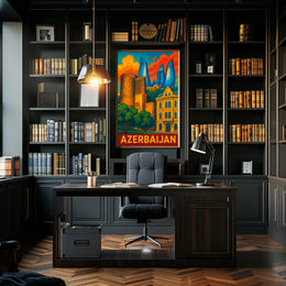 Azerbaijan Architectural Wonders Poster