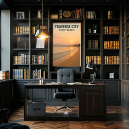 Traverse City Beach Sunset Poster