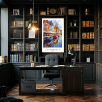 Colorful Waterfront in Copenhagen Poster PosterGoat