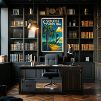 South Carolina Coastal Scene Poster