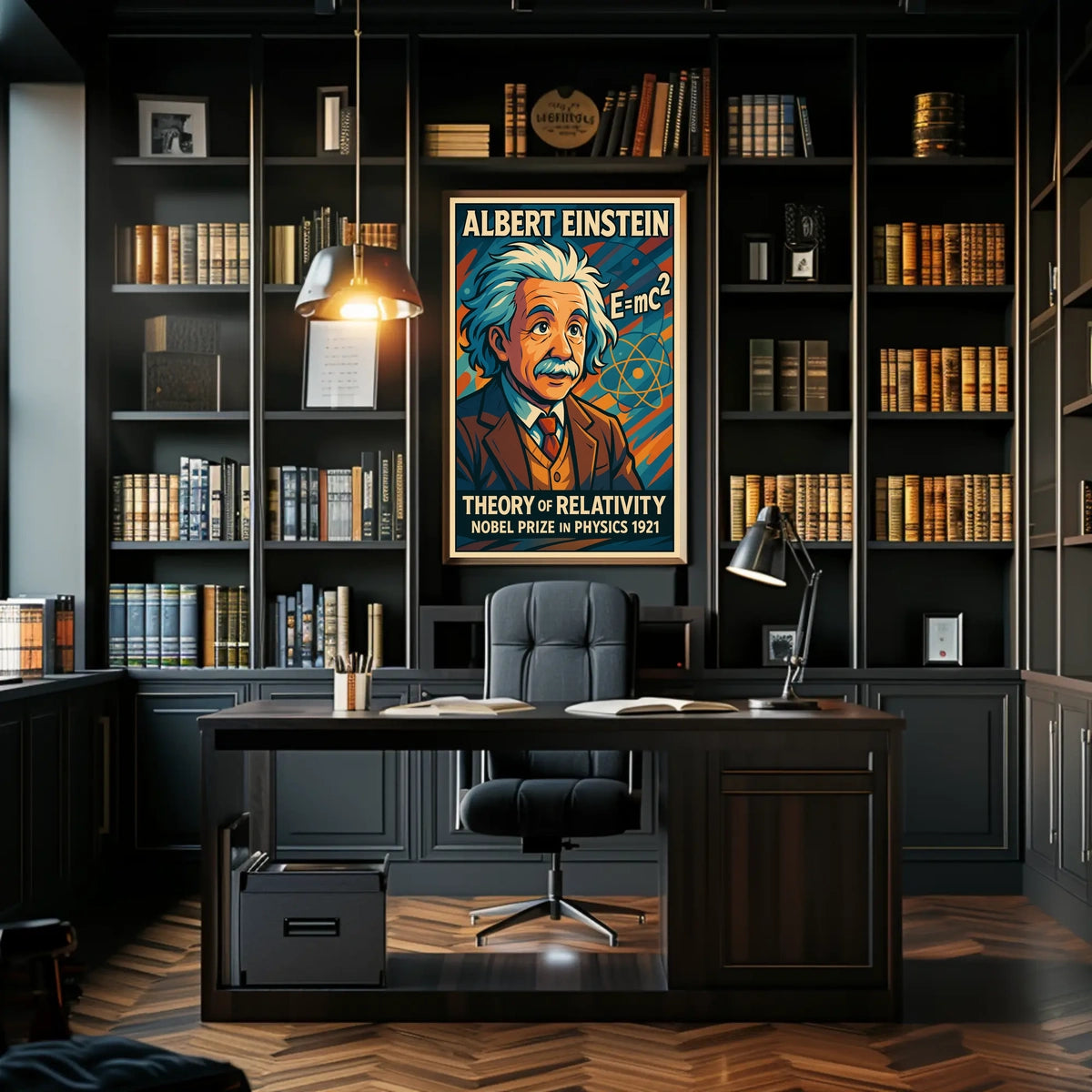 Albert Einstein Relativity Theory Vintage Scientific Educational Wall Art Decor Collectors Poster