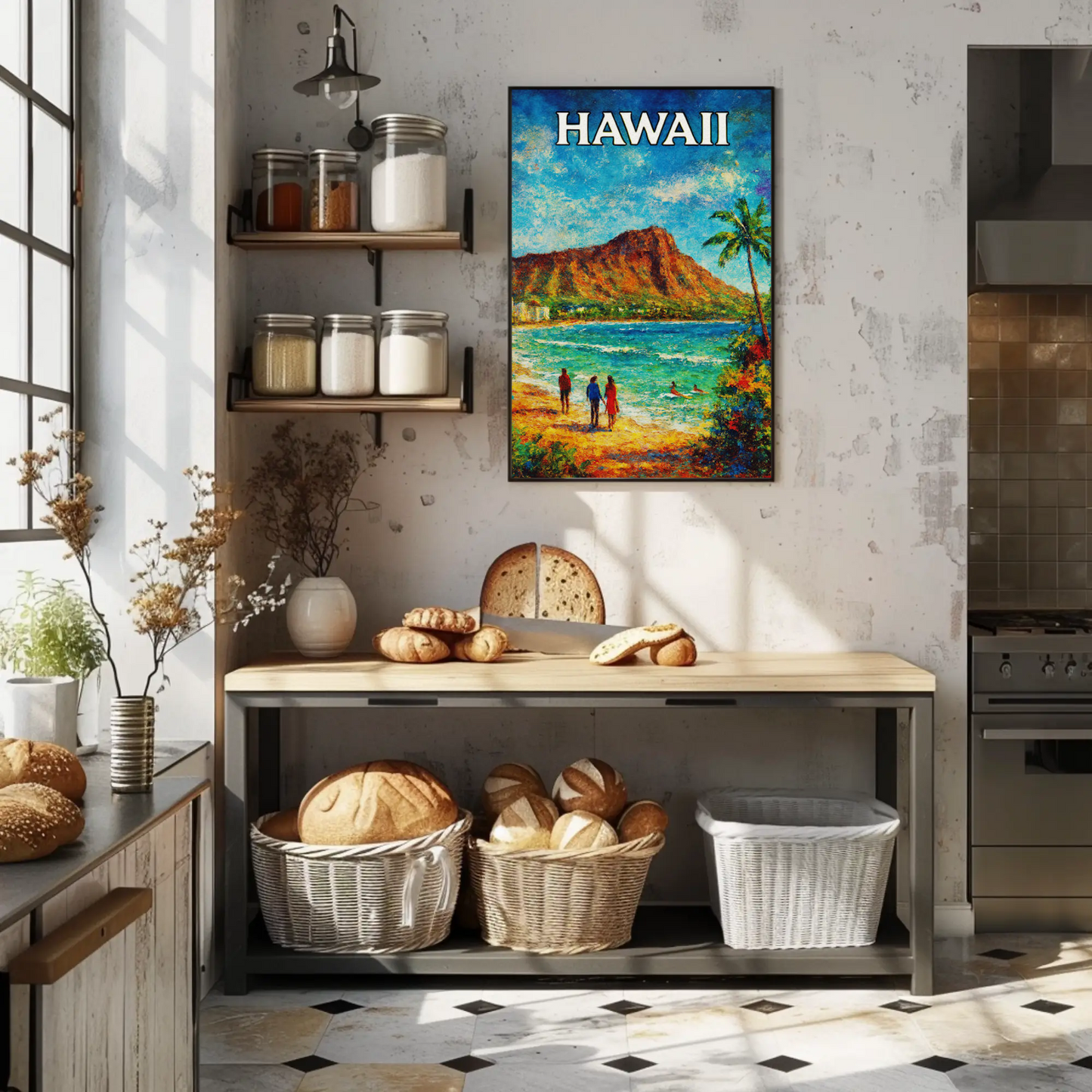 Hawaii Diamond Head Beach Walk Landscape Poster