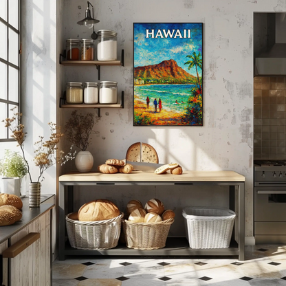 Hawaii Diamond Head Beach Walk Landscape Poster