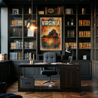 Virginia State Silhouette Poster