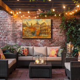 Rome Cityscape Watercolor Wanderlust Poster