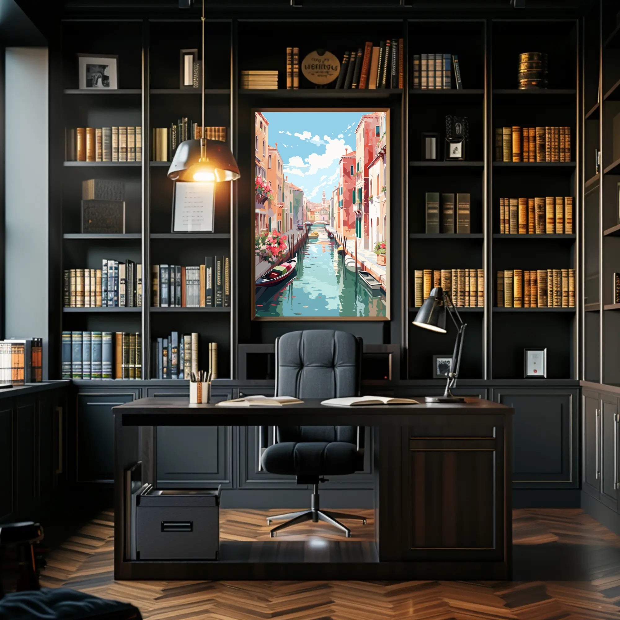 Venetian Canal Scene Poster