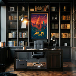 Vibrant Austin Cityscape Poster