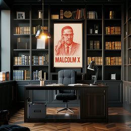Malcolm X Iconic Leader Poster
