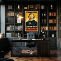 Zachary Taylor 12th President of the United States Inked Comic Style Poster