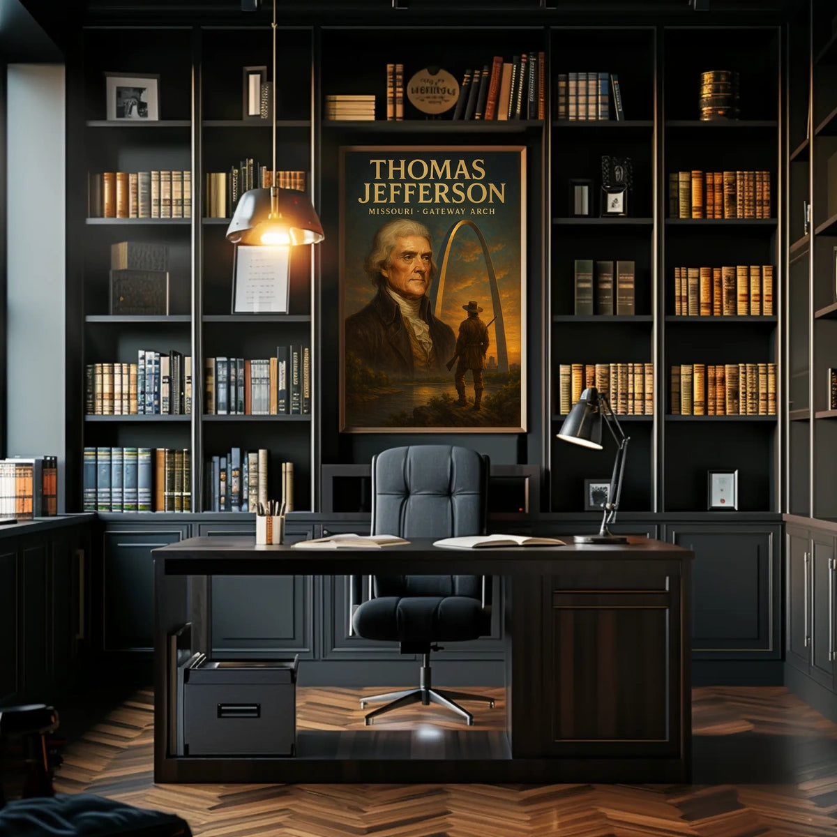 Thomas Jefferson And The Gateway Arch Poster