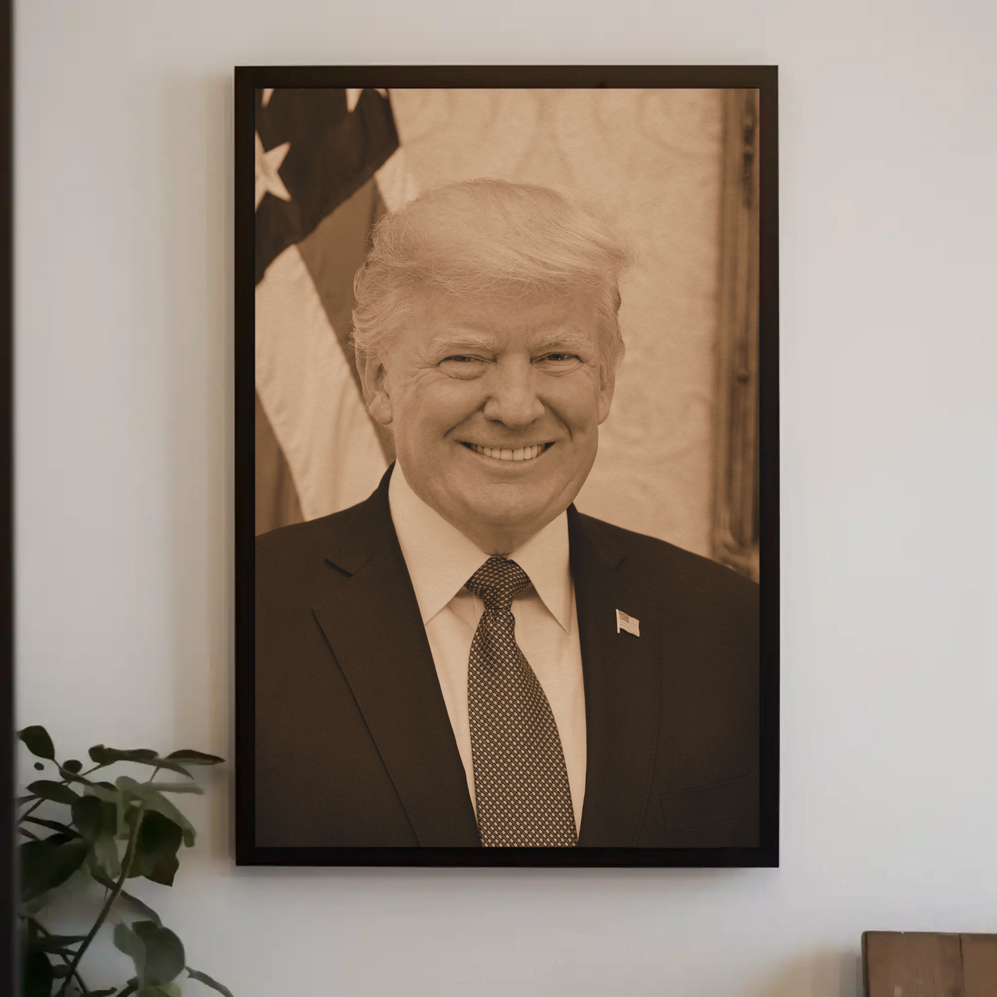 Donald Trump 45th President Sepia Photo