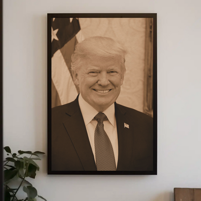 Donald Trump 45th President Sepia Photo