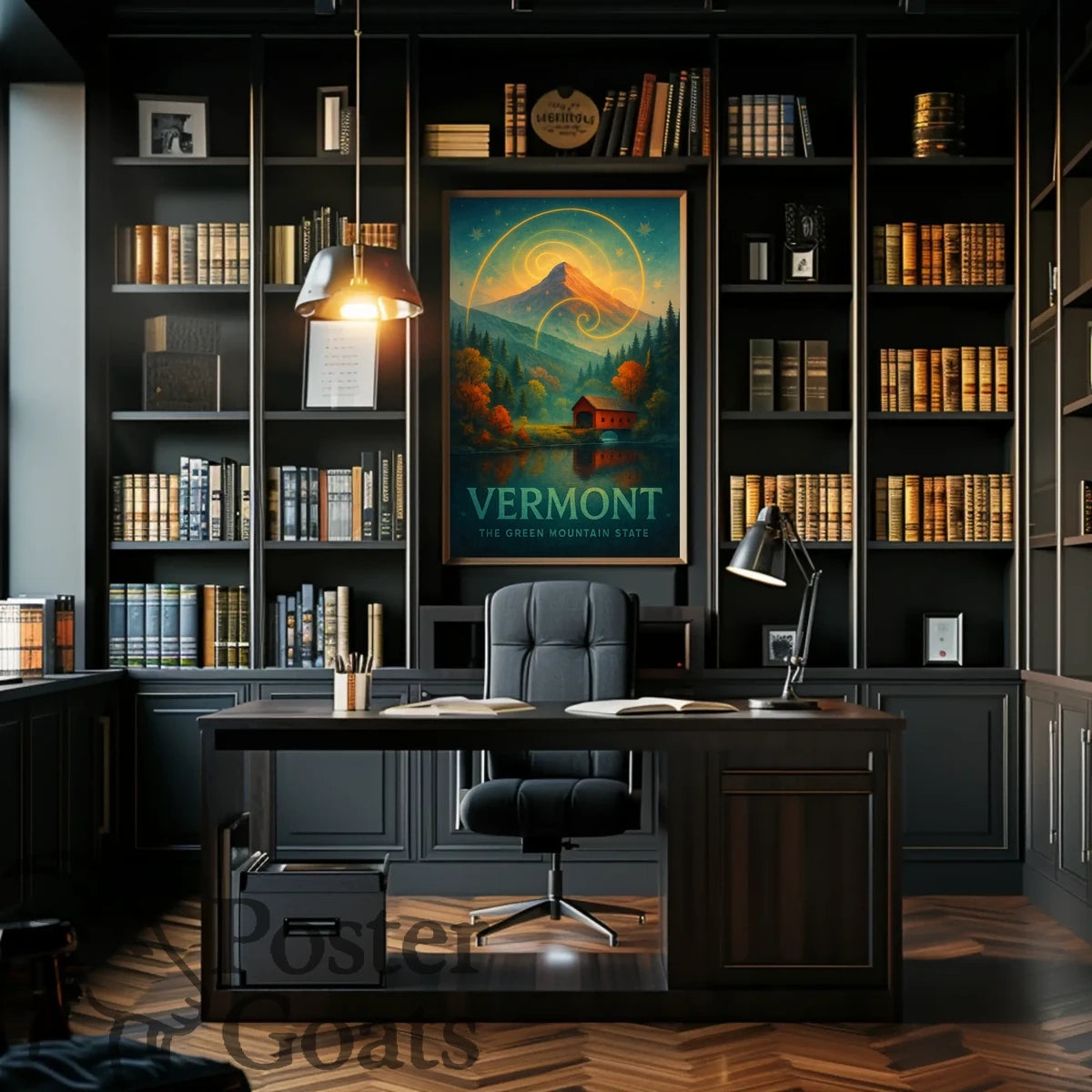 Vermont Autumn Surrealism Travel Poster