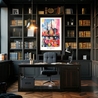 Battersea Power Station Urban Abstract Cityscape Poster PosterGoat
