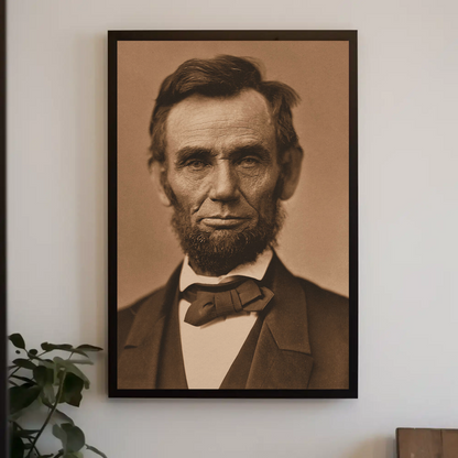 Abraham Lincoln 16th President Sepia Photo