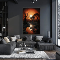 Serene Sunset Over Reflective Lake National Park Poster