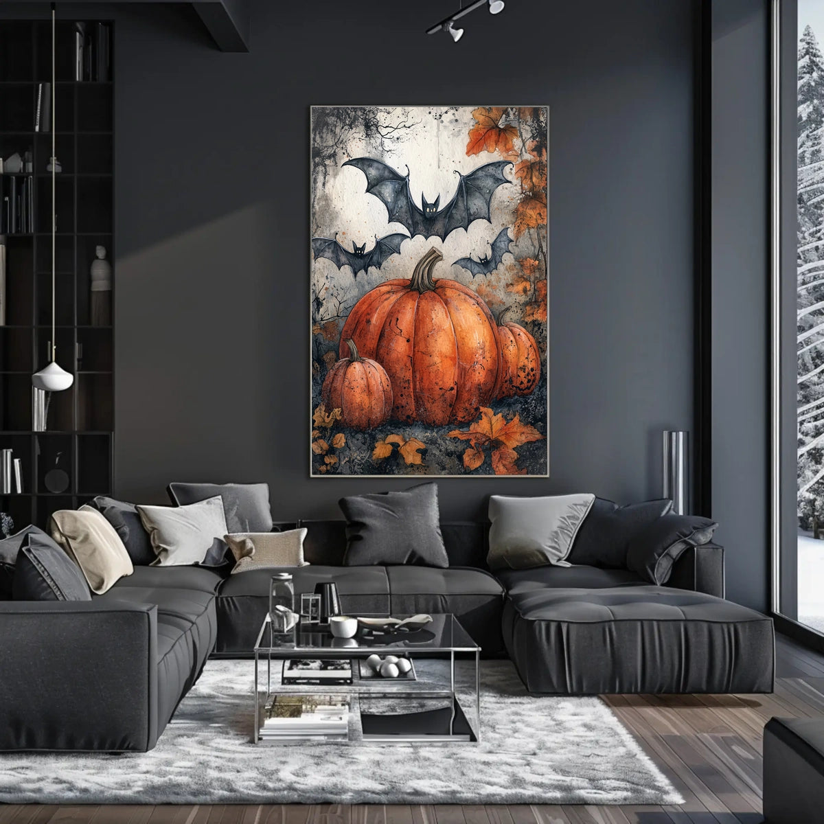 Halloween Whimsy Art Print - Abstract, Artistic Poster