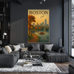 Boston Where History Meets the Harbor Poster