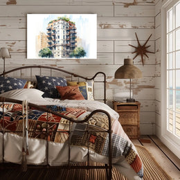 Urban Architectural Watercolor Poster