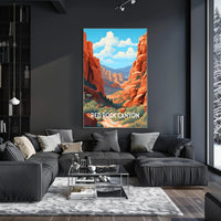 Red Rock Canyon Adventure Travel Poster