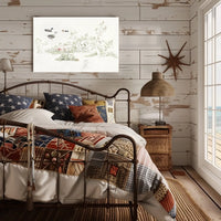 Serene Waterfowl Scene: Vintage Nature Animal Poster