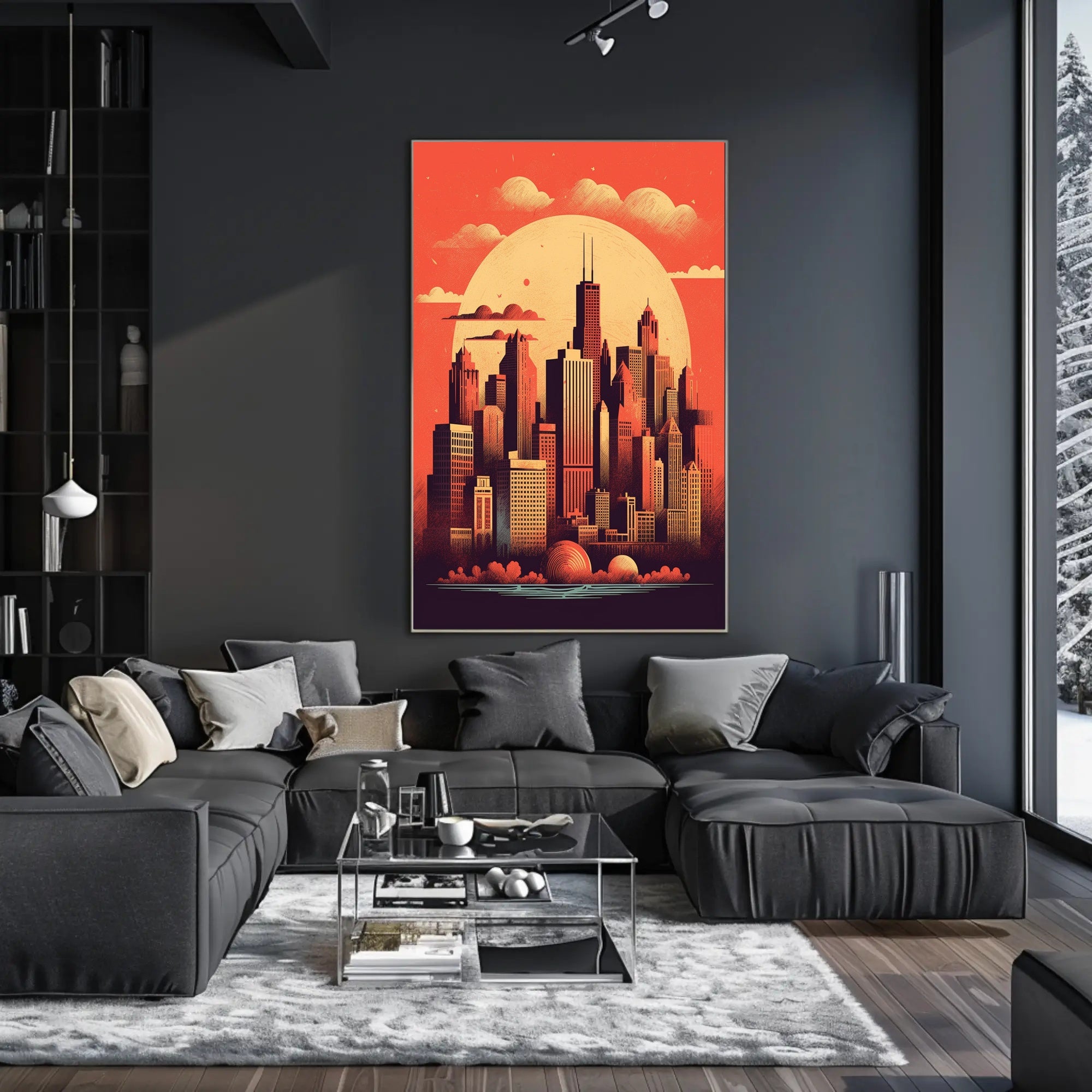 Vibrant Urban Skyline Poster