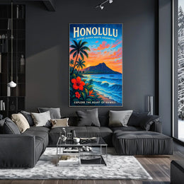 Honolulu Where Aloha Meets Adventure Poster