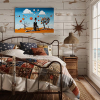 Surreal Dreamscape Desert Artwork in Artistic Poster