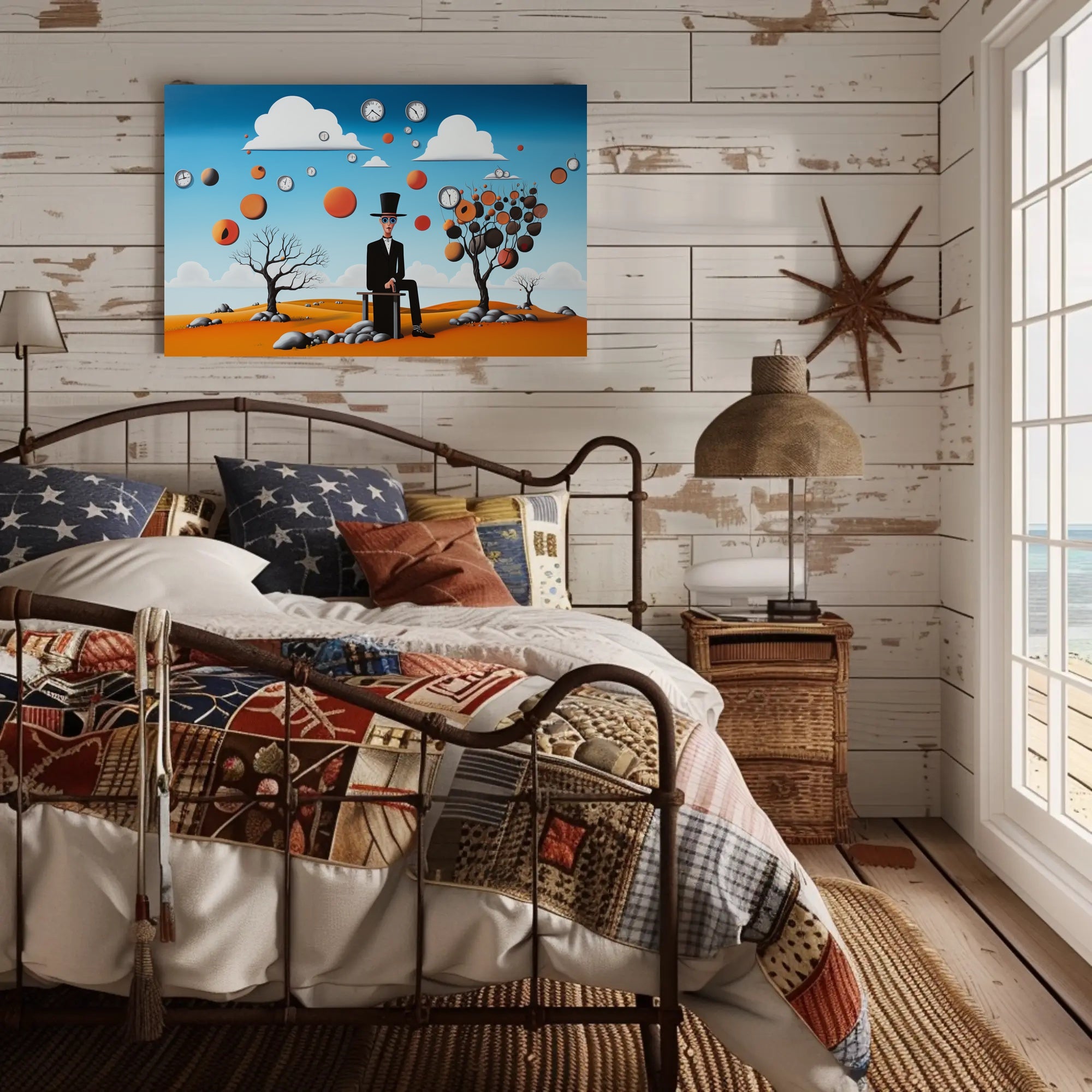 Surreal Dreamscape Desert Artwork in Artistic Poster
