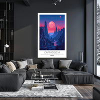Cappadocia Nightscape Adventure Travel Poster