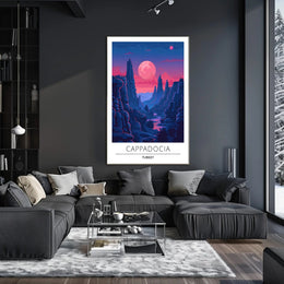 Cappadocia Nightscape Adventure Travel Poster