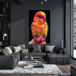 Vibrant Parrot Portrait Poster