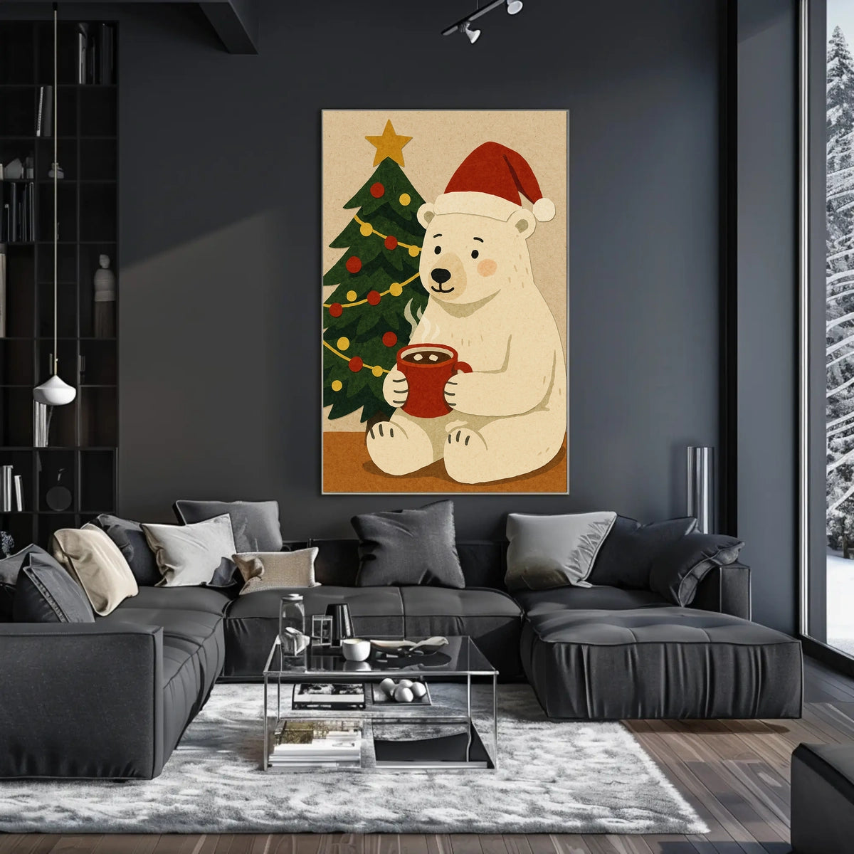 Cozy Christmas Bear Poster