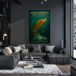 Asian Arowana Swim with Fortune Poster