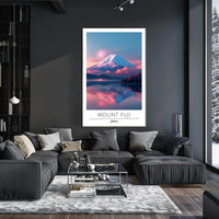 Mount Fuji Tranquil Reflection Travel Poster