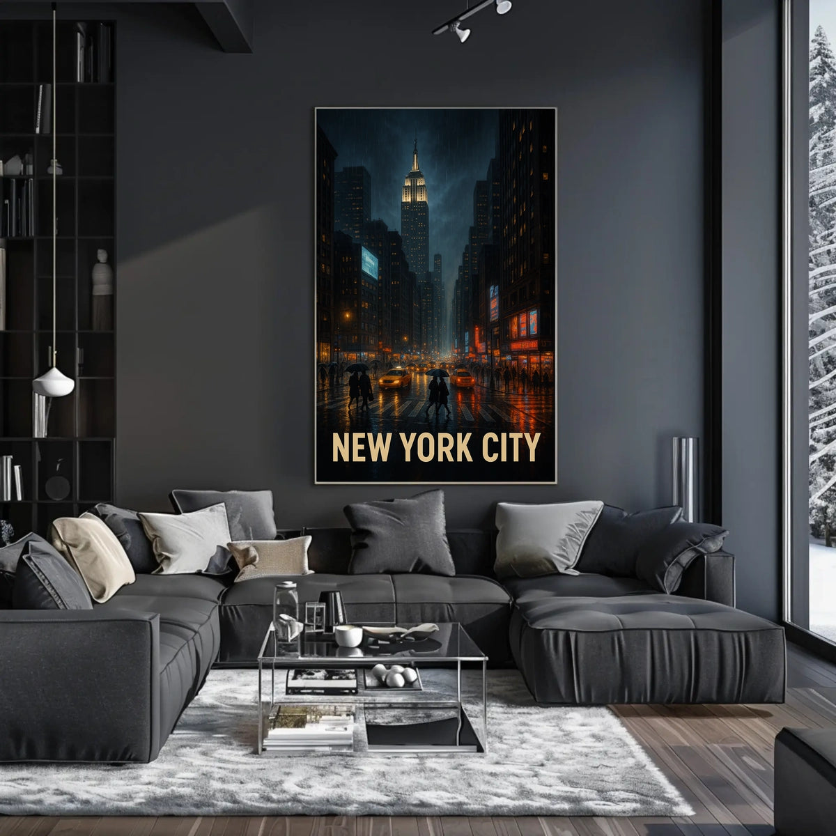 New York City at Night Poster
