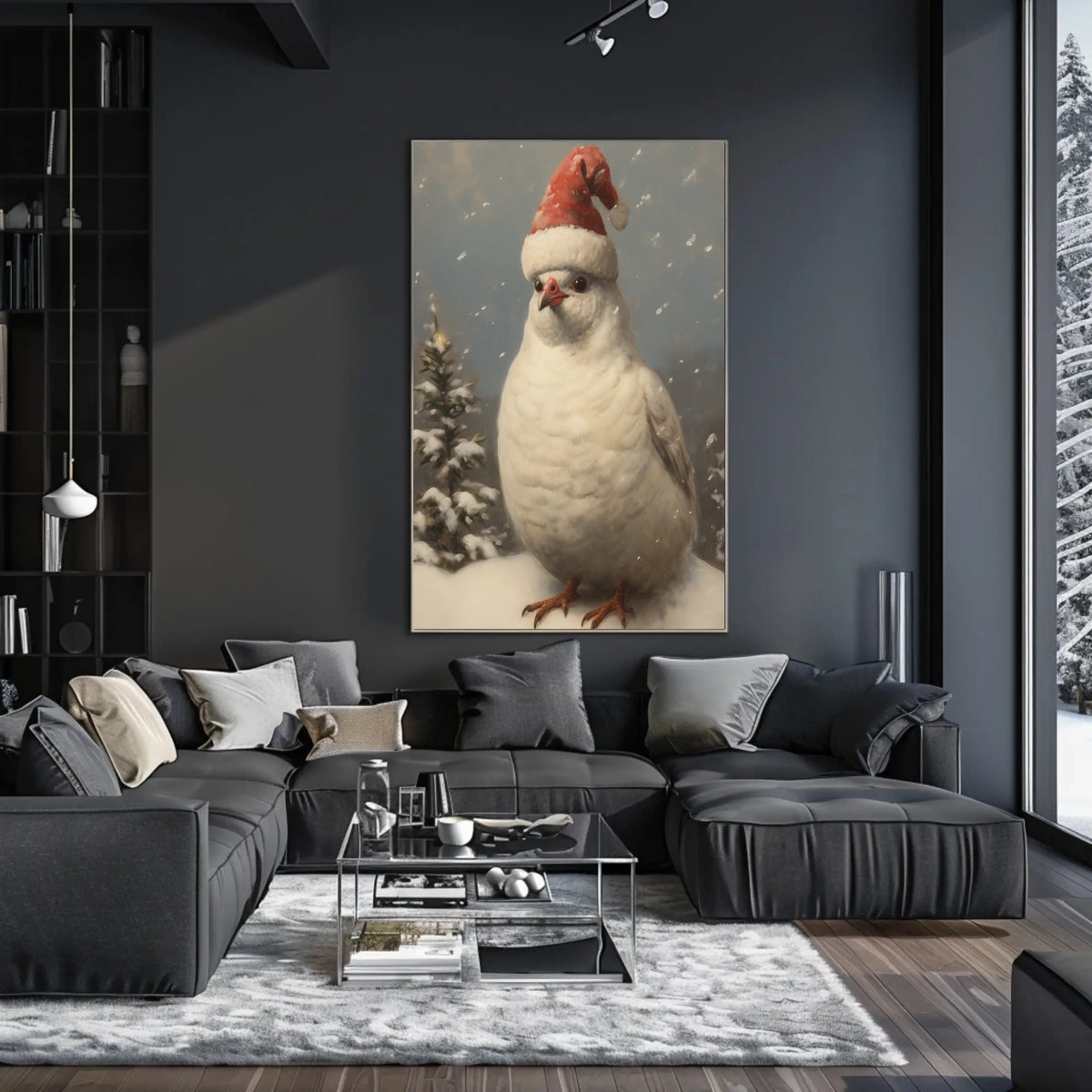 Festive Bird In Winter Wonderland Poster