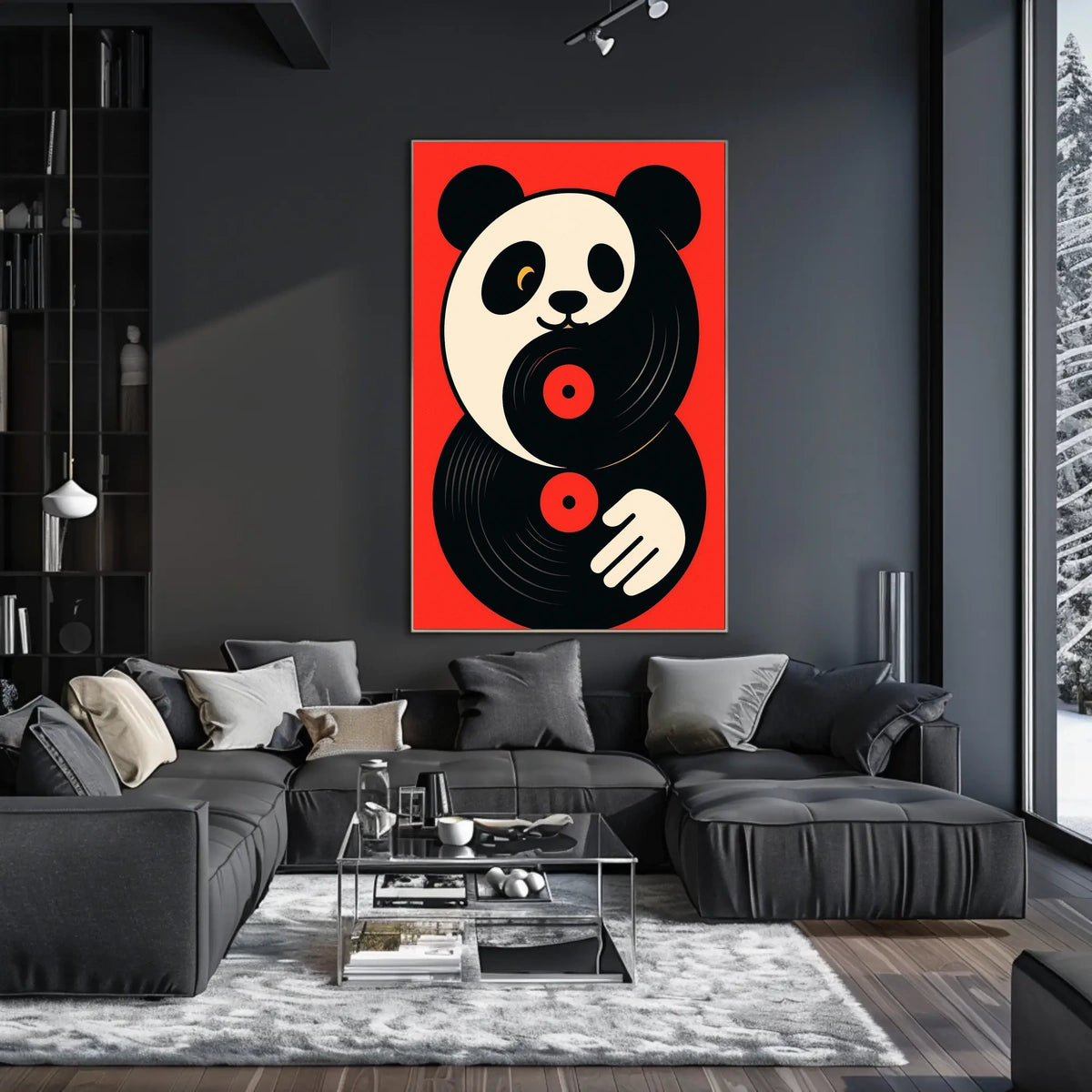 Panda Vinyl Vibes Poster