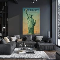 Statue of Liberty Vintage Art Patriotic Poster