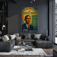 Barack Obama Presidential Portrait Commemorative Historical Poster