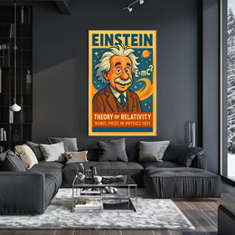 Albert Einstein Relativity Scenic Inspiration Poster