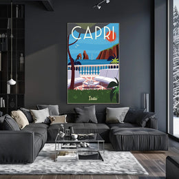 Capri Island Scenic Art Travel Poster PosterGoat