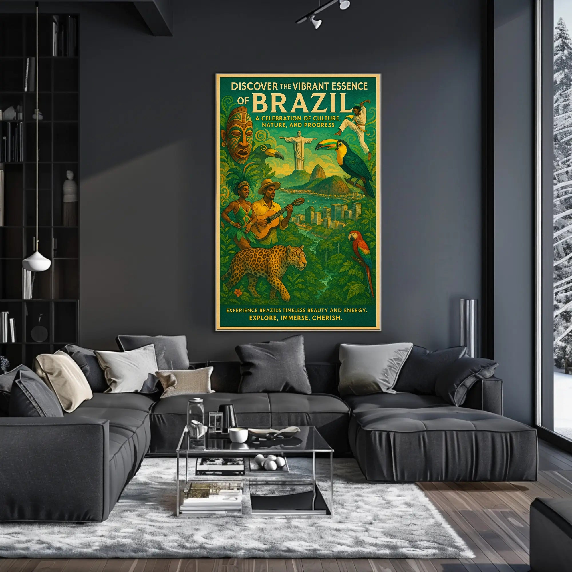 Discover the Vibrant Essence of Brazil Poster PosterGoat