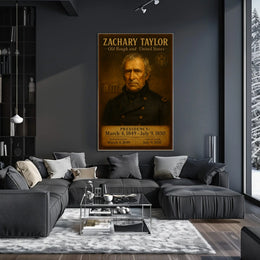 Zachary Taylor Presidential Vintage Art Poster Print