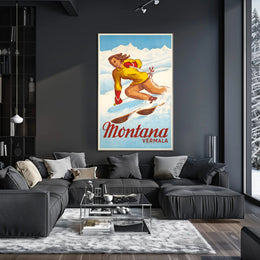 Montana Vermala Ski Resort Poster PosterGoat