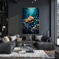 Clownfish In The Deep Poster PosterGoat