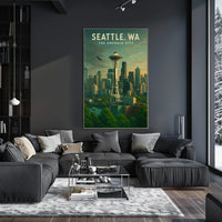 Seattle, WA The Emerald City Poster